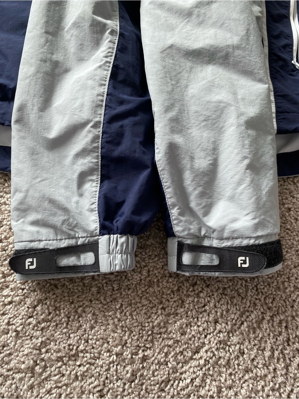 Footjoy 1/2 Zip Wind Jacket Long Sleeve Lined Navy/Grey Men Size S - Picture 7 of 12